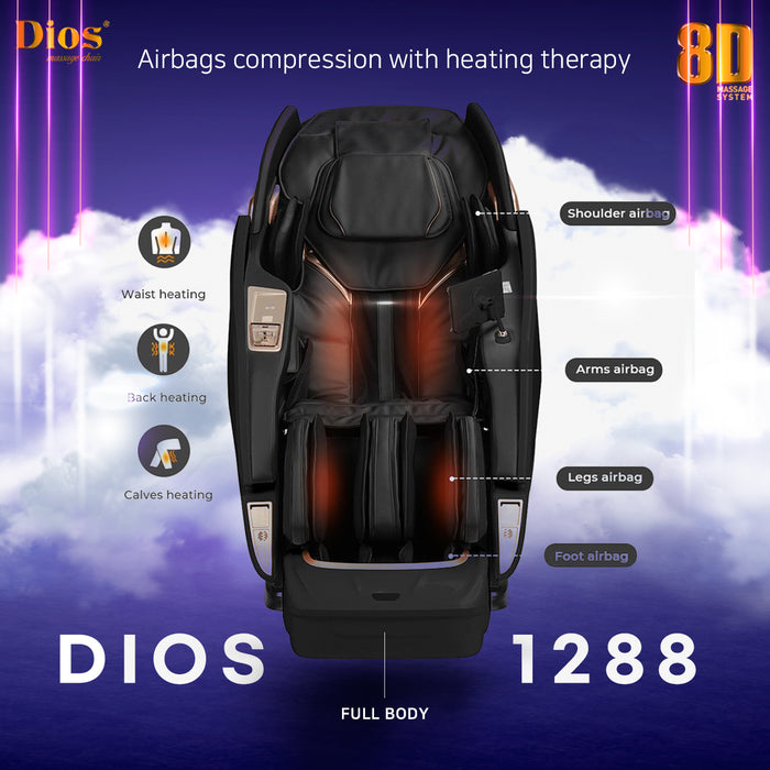 Kahuna Dios Massage Chair 8D AI Dual Air Tech Touch Roller SL-track Dios1288