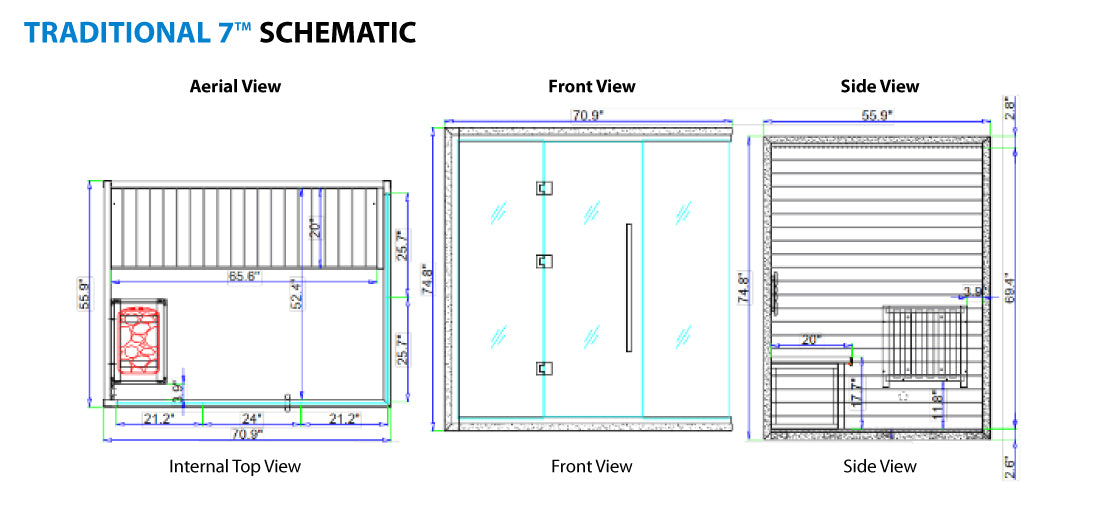 Medical Sauna Ultimate Stress Relief Traditional 7 Version 2A