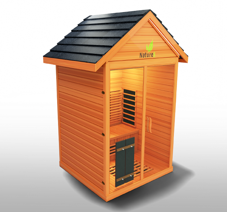 Medical Sauna Hybrid Outdoor Sauna Nature 6 Version 2 Full Spectrum Infrared Tech