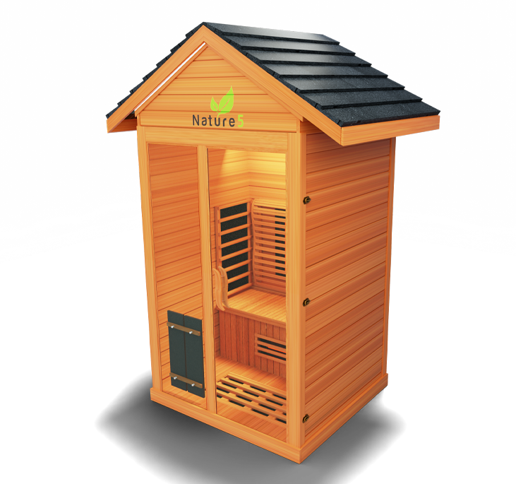 Medical Sauna Hybrid Outdoor Sauna Nature 5 Version 2 Full-Spectrum Infrared Tech