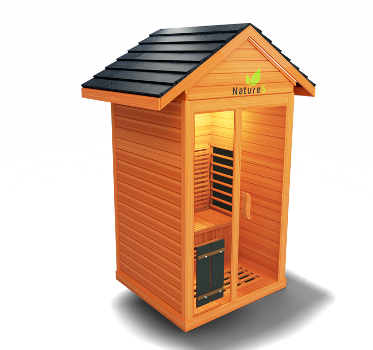 Medical Sauna Hybrid Outdoor Sauna Nature 5 Version 2 Full-Spectrum Infrared Tech