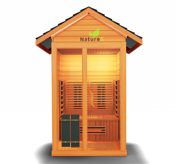 Medical Sauna Hybrid Outdoor Sauna Nature 5 Version 2 Full-Spectrum Infrared Tech