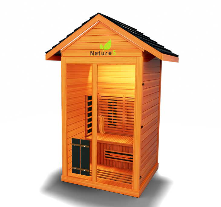 Medical Sauna Hybrid Outdoor Sauna Nature 5 Version 2 Full-Spectrum Infrared Tech