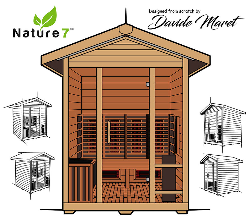 Medical Sauna Hybrid Outdoor Sauna Nature 7 Version 2